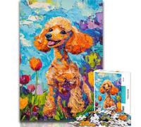 1000 Pieces for Adults Poodle Jigsaws Puzzles 1000 Pieces for Teenagers Gifts,Unique Birthday And Gifts for Age 14+ 50x75cm