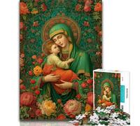 1000 Pieces for Adults Portrait of Mary The Mother 1000 Piece Jigsaw Puzzle for Adults Teens,Vibrant And Unique Design Relaxing & Challenging Puzzle Experience (26x38cm)