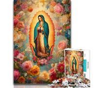 1000 Pieces for Adults Portrait of Mary The Mother 1000 Piece Jigsaw Puzzles for Teenagers,with Matching Poster And Trivia Sheet for Age 14 Years Up 50x75cm