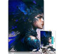 1000 Pieces for Adults Portrait Winged Fairy 1000 Piece Jigsaw Puzzles for Teenagers,Fully Interlocking & Randomly Shaped Pieces (38x26cm)