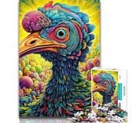 1000 Pieces for Adults Psychedelic Art Bird Jigsaw Puzzles for Adults 1000 Piece,is Ideal As Gifts for The Whole Family for And Age 14 26x38cm