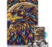 1000 Pieces for Adults Psychedelic Eagle Adult Jigsaw Puzzles 1000 Pieces,Educational Game for Birthday, Chrismas for And 14 Years Old 26x38cm