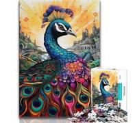 1000 Pieces for Adults Psychedelic Peacock Jigsaws 1000 Pieces for Adults,Educational Game for Birthday, Chrismas for And 14 Years Old (26x38cm)