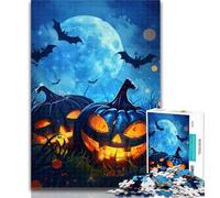 1000 Pieces for Adults Pumpkin Crow Jigsaw Puzzles for Adults 1000 Pieces,Diy Modern Wall Art Unique Gift Home Decor 26x38cm