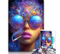 1000 Pieces for Adults Punk Girl Jigsaw Puzzles for Teenagers,Learning Educational Toy for Is Ideal As A Gift for The Whole Family 26x38cm