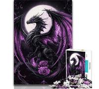 1000 Pieces for Adults Purple Dragon Jigsaws 1000 Pieces for Adults,Educational Game for Birthday, Chrismas for And 14 Years Old (26x38cm)