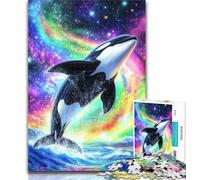 1000 Pieces for Adults Rainbow Blue Whale Jigsaw Puzzles for Adults 1000 Pieces,for Is Ideal As A Gift for The Whole Family for And 14 Years Old 50x75cm