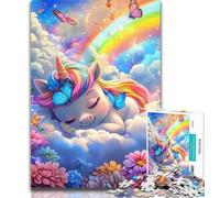 1000 Pieces for Adults Rainbow Unicorn Baby Jigsaw Puzzles for Adults 1000 Pieces,Challenging Game for The Whole for Women, Gifts for Men 26x38cm