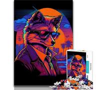 1000 Pieces for Adults Red Fox Butcher Gangster Jigsaw Puzzle 1000 Pieces for Adults,Challenging Game Toys for Is Ideal As A Gift for The Whole Family (38x26cm)