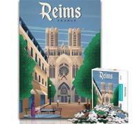 1000 Pieces for Adults Reims Adult Jigsaws 1000 Piece,Educational Toys Is Ideal As A Gift for The Whole Family 75x50cm