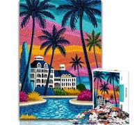 1000 Pieces for Adults Resort City Adult Jigsaw Puzzles 1000 Pieces,Educational Game for Birthday, Chrismas for And 14 Years Old 50x75cm