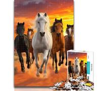 1000 Pieces for Adults Running Horse 1000 Pieces Jigsaw Puzzle For Adults Teens,Toys Educational Games Stress Relieving Great Gifts And Toys 26x38cm