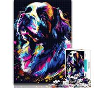 1000 Pieces for Adults Saint Bernard Jigsaw Puzzles for Teenagers 1000,Educational Toys Is Ideal As A Gift for The Whole Family 75x50cm