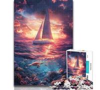 1000 Pieces for Adults Sea Ship Jigsaw Puzzles for Adults,with Fully Interlocking Randomly Shaped Pieces for And 14 Years Old 50x75cm