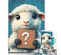 1000 Pieces for Adults Sheep Asking Questions Jigsaws 1000 Pieces for Adults,Educational Game for Birthday, Chrismas for And 14 Years Old 50x75cm