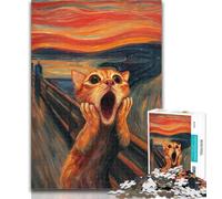 1000 Pieces for Adults Shocked Otter Jigsaws 1000 Pieces for Adults,is Ideal As A Gift for The Whole Family Suitable for And 14 26x38cm