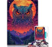 1000 Pieces for Adults Sipsychedelic Owl in The Mountains Puzzles for Adults 1000 Pieces,Family Game Birthday Gifts.Challenge High Difficulty (50x75cm)