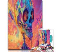 1000 Pieces for Adults Skull Art 1000 Piece Jigsaw Puzzles for Teenagers Gifts,Decompressing Intellectual Educational Toy Secret Santa Gifts (50x75cm)