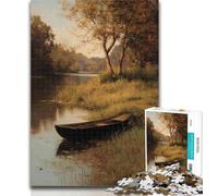 1000 Pieces for Adults Small Boat on The Sea 1000 Piece Jigsaw Puzzles for Teenagers Gifts,Decompressing Intellectual Educational Toy Secret Santa Gifts 50x75cm