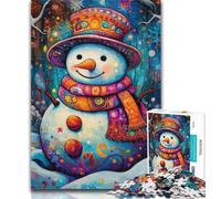 1000 Pieces for Adults Snowman Jigsaw Puzzles for Teenagers 1000,is Ideal As Gifts for The Whole Family for And Age 14 26x38cm