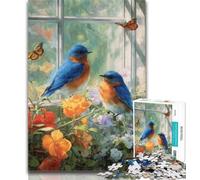 1000 Pieces for Adults Sparrow by The Window Jigsaw Puzzles for Adults 1000 Pieces,Challenging Game for The Whole for Women, Gifts for Men 26x38cm