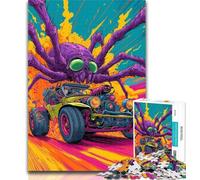 1000 Pieces for Adults Spider Racing Puzzles for Adults And Teenagers,Toys Educational Games Stress Relieving Wishlist with Santa Claus 50x75cm