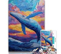 1000 Pieces for Adults Spiritual Whale Puzzles for Adults And Teenagers,Family Entertainment Toys Is Ideal As A Gift for The Whole Family 50x75cm