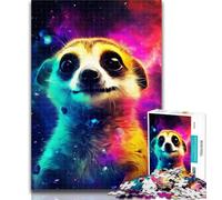 1000 Pieces for Adults Star Animal Meerkat Puzzles for Adults And Teenagers,Stress Reliever Difficult Challenge Unique Home Decor And Gifts 26x38cm