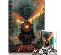 1000 Pieces for Adults Steam Trains Puzzles for Adults And Teenagers,Family Entertainment Toys Is Ideal As A Gift for The Whole Family 50x75cm