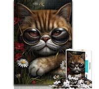 1000 Pieces for Adults Steampunk Cat Jigsaw Puzzle 1000 Pieces for Adults,Challenging Game Toys for Is Ideal As A Gift for The Whole Family 26x38cm