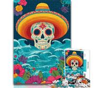 1000 Pieces for Adults Sugar Skull 1000 Piece Jigsaw Puzzle for Adults Teens,Vibrant And Unique Design Relaxing & Challenging Puzzle Experience 26x38cm