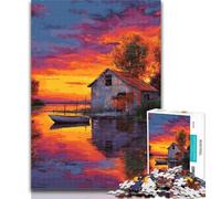 1000 Pieces for Adults Sunset Landscape Jigsaws 1000 Pieces for Teenagers,Toys Educational Games Stress Relieving Artists Collection, Fine Art 50x75cm