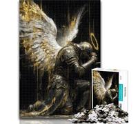 1000 Pieces for Adults Ten Medieval Angel Knights Jigsaw Puzzles for Teenagers 1000,is Ideal As Gifts for The Whole Family for And Age 14 50x75cm