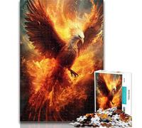1000 Pieces for Adults The Phoenix with Fire 1000 Piece Jigsaw Puzzles for Teenagers Gifts,Decompressing Intellectual Educational Toy Secret Santa Gifts 50x75cm