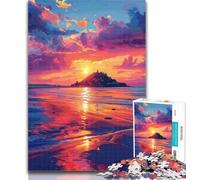 1000 Pieces for Adults The Sea at Sunset 1000 Piece Jigsaw Puzzles for Teenagers Gifts,Decompressing Intellectual Educational Toy Secret Santa Gifts 26x38cm