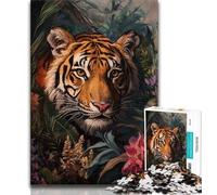 1000 Pieces for Adults Tiger in The Jungle 1000 Piece Jigsaw Puzzle for Adults Teens,Vibrant And Unique Design Relaxing & Challenging Puzzle Experience (26x38cm)