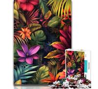 1000 Pieces for Adults Tropical Rainforest Flowers 1000 Piece Jigsaw Puzzles for Adults Gifts,is Ideal As Gifts for The Whole Family for And Age 14 26x38cm