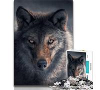1000 Pieces for Adults True Wolf Jigsaw Puzzles for Adults 1000 Piece,Toys Educational Games Stress Relieving Enhance Love between Couples (38x26cm)