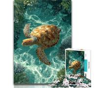 1000 Pieces for Adults Turtle Puzzles for Adults And Teenagers,for Is Ideal As A Gift for The Whole Family for And 14 Years Old 50x75cm