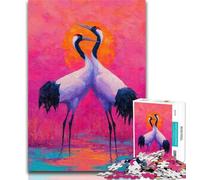 1000 Pieces for Adults Two Cranes Jigsaws Puzzles 1000 Pieces for Adults Gifts,Birthday Present, Gifts for And Age 14 50x75cm