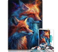 1000 Pieces for Adults Two Fox Jigsaw Puzzles for Adults 1000 Piece,Toys Educational Games Stress Relieving Enhance Love between Couples (38x26cm)