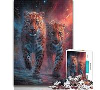 1000 Pieces for Adults Two Leopards Jigsaws Puzzles 1000 Pieces for Teenagers Gifts,Unique Birthday And Gifts for Age 14+ 26x38cm