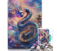 1000 Pieces for Adults Universe Chinese Dragon 1000 Piece Jigsaw Puzzle for Adults Teens,Educational Games Home Decoration Artists Collection, Fine Art 75x50cm