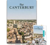 1000 Pieces for Adults Visit Canterbury Jigsaw Puzzles for Teenagers 1000,Educational Toys Is Ideal As A Gift for The Whole Family 26x38cm