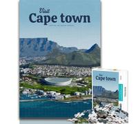 1000 Pieces for Adults Visit Cape Town Adult Jigsaws 1000 Piece,Educational Toys Is Ideal As A Gift for The Whole Family 75x50cm