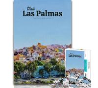1000 Pieces for Adults Visit Las Palmas Jigsaw Puzzle 1000 Pieces for Adults,Challenging Game Toys for Is Ideal As A Gift for The Whole Family 75x50cm