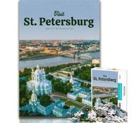 1000 Pieces for Adults Visit St Petersburg Jigsaw Puzzles for Teenagers 1000,Educational Toys Is Ideal As A Gift for The Whole Family 75x50cm