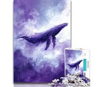 1000 Pieces for Adults Watercolor Whale Jigsaw Puzzles for Teenagers 1000,Educational Toys Is Ideal As A Gift for The Whole Family 75x50cm