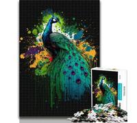 1000 Pieces for Adults Watercolour Peacock 1000 Piece Jigsaw Puzzles for Adults Gifts,Artists Collection, Fine Art for Age 14 Years Up 26x38cm