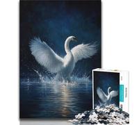 1000 Pieces for Adults White Swan 1000 Piece Jigsaw Puzzle for Adults Teens,Educational Games Home Decoration Artists Collection, Fine Art (50x75cm)